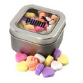 Window Tin with Conversation Hearts